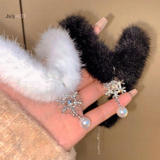 Vòng cổ ngọc trai ngọt ngào hình bông tuyết sang trọng, thích hợp làm quà tặng và trang sức Giáng sinh cho tiệc cưới