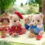 Sylvanian Families Doll and Furniture Set [Biscuit Bear Siblings - Picnic Lunch Set -] FS-60, ST Mark Certified, for ages 3 and up, Toy Dollhouse, EPOCH Corporation.