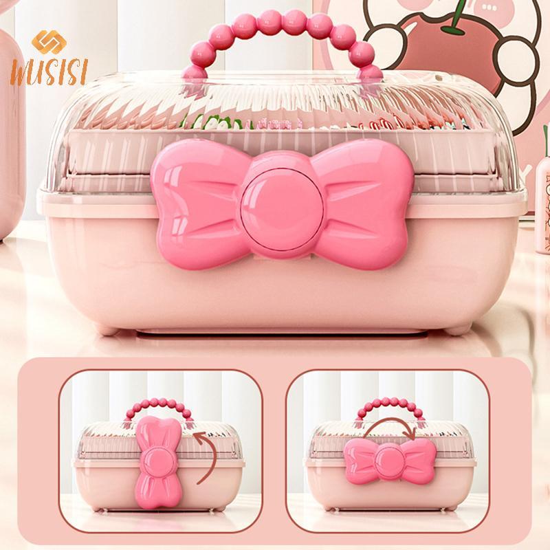 [WUSISI] Dụng cụ sắp xếp kẹp tóc nhiều lớp Hộp đựng trang sức cô gái dễ thương Giá trưng bày dây Phụ kiện tóc trẻ em Hộp lưu trữ MỚI
