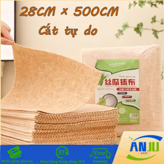 Khăn Lau Xơ Mướp 5m Cao Cấp - Thấm hút tốt, chống dầu mỡ hiệu quả, dùng lau nhà bếp và nhiều bề mặt