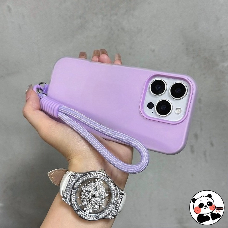 Ốp Điện Thoại Cầm Ảnh 2 Trong 1 Có Dây Buộc Cho OPPO Reno 14 Pro 14F 13F 12F 13 12 Pro 11F 11 Pro 10 8 Pro 4G 5G Vỏ Màu Kẹo Dễ Thương Mezzanine Khe Cắm Ảnh
