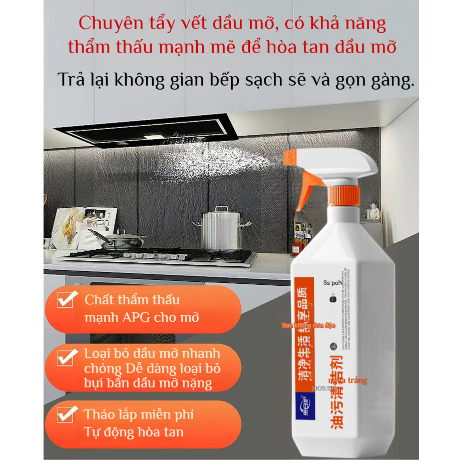 Chất lượng Nước Rửa Dầu Mỡ Dạng Bọt Làm Sạch Bếp Khử Mùi