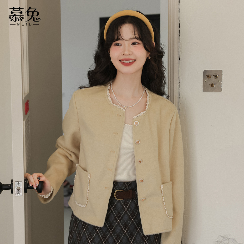 Mutu Retro Nấm Edge Dài Tay Dệt Kim Nữ Mùa Xuân 2026 Phong Cách Mới Bên Trong Trận Đấu Slim-Fit Mỏng Hơn Nhìn Đáy Áo Sơ Mi Top