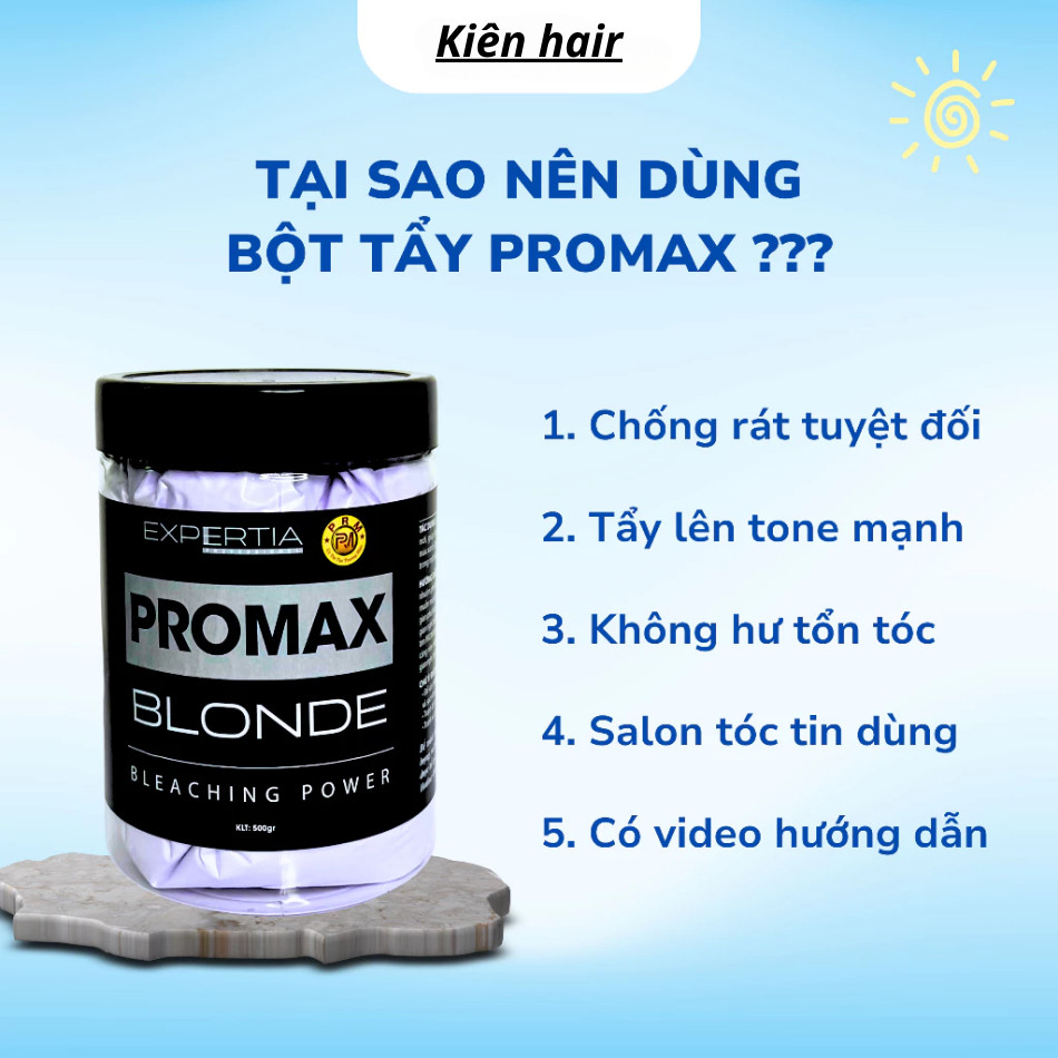 Thuốc tẩy tóc Promax, Bột tẩy tóc cao cấp không xót da đầu, lên tone nhanh, không hư tóc | Trunghair