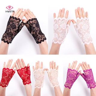 HWETR Bán Thủy Thủ Khiêu Vũ Ngón Nữ Ren Gợi Cảm Găng Tay Găng Tay Dành Cho Nữ Nửa Ngón Tay Fishnet Găng Tay Găng Tay Găng Tay Tay Tay Mới