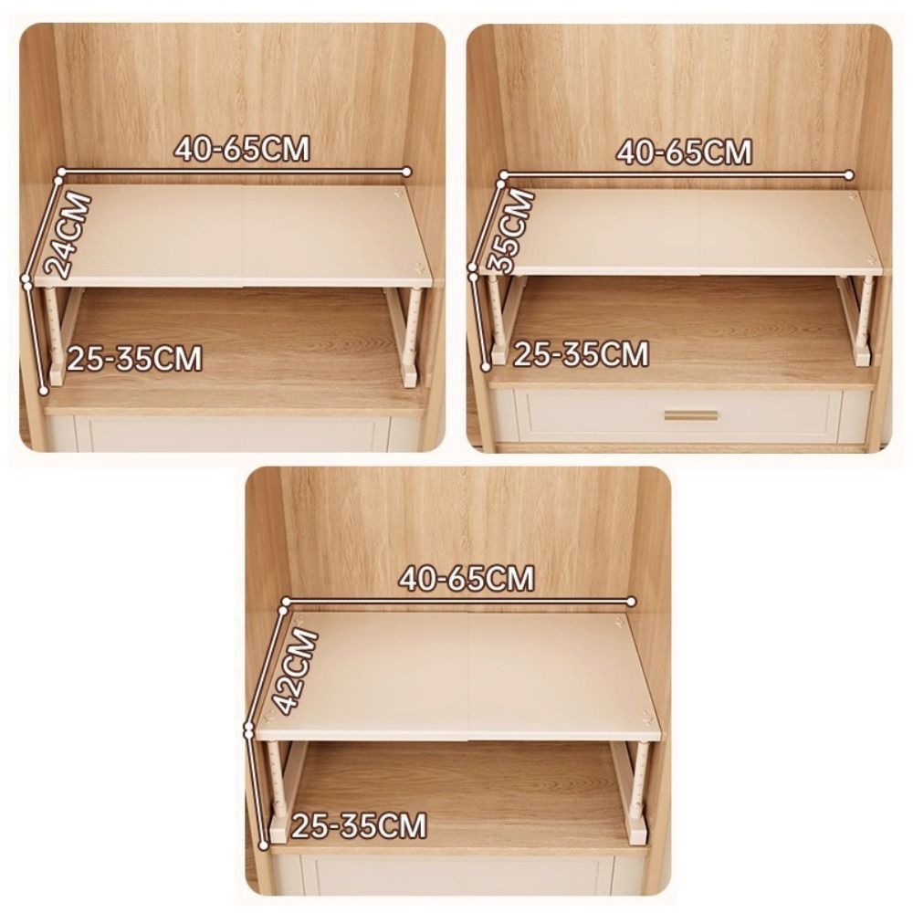 MARGREDY Tủ quần áo sắp xếp bằng kim loại, kệ kéo ra có thể điều chỉnh, mở rộng, xếp chồng, thu hồi, chia ngăn cho ký túc xá