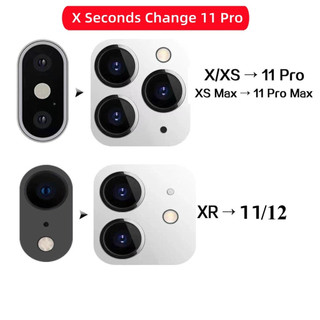 Ống kính nhôm kim loại sang trọng cho iPhone X XS Max XR Ống kính máy ảnh Thay đổi thứ hai 11 Pro Max 12 Bảo vệ ống kính máy ảnh