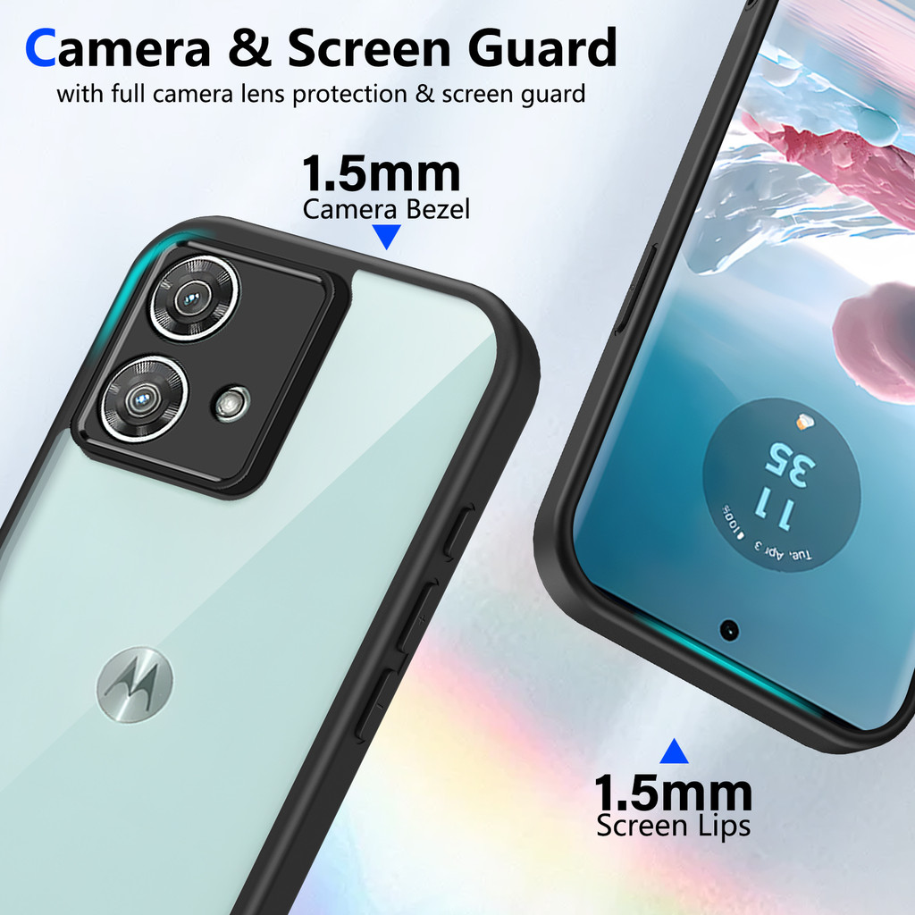Ốp lưng Motorola Moto G84 5G Vỏ 6,5 inch Model XT2347, XT2347-1, XT2347-2 Vỏ trong suốt mờ thời trang cho Moto G84 5G Vỏ điện thoại