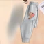 Quần Jogger Hoạt Hình Dễ Thương Cho Bé Gái Eo Co Giãn Thoải Mái Thường Ngày Ngoài Trời Quần Dài