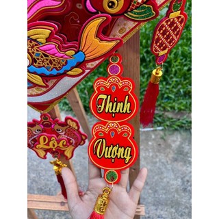 Liễn Tết loại cao cấp chữ Phúc kích thước 40x40cm – Dây treo trang trí Tết Bính Ngọ 2026