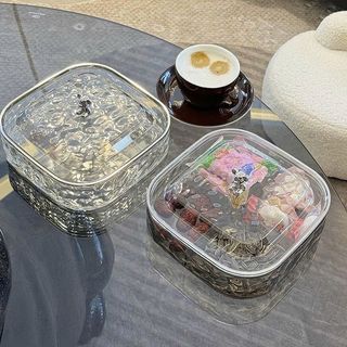 Khay Mứt Tết, Khay Đựng Bánh Kẹo Gấu Bear Mẫu Mới 2026, Họa Tiết Sóng Nước, Chia 4 Ngăn, Thiết Kế Sang Trọng
