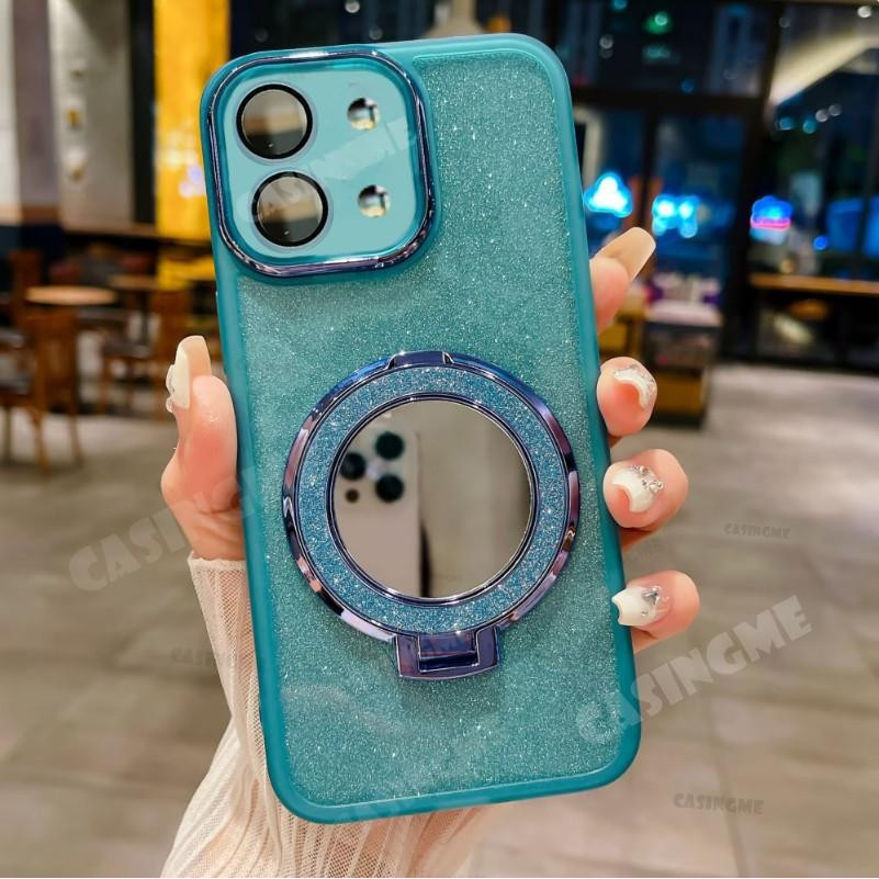 OPPO A6 Pro 5G Gương Giá Đỡ Từ Tính Lấp Lánh Vỏ Cho OPPOA6Pro OPPO A6 A 6 A6Pro A6 Pro A6i 4G 5G 2025 Vỏ Camera Vỏ Điện Thoại Chống Thấm Nước Bảo Vệ Ống Kính Ốp Lưng Mềm