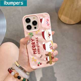 Ibumpers Ốp Điện Thoại Dễ Thương Giáng Sinh Vui Vẻ Họa Tiết Hoạt Hình Silicon Mềm Cao Cấp Vỏ Chống Sốc Cho iPhone 11 12 13 14 15 16 17 Pro Max IP 7 8 Plus Iphon X XS XR Xs max