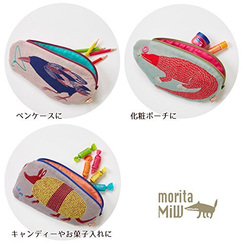 Morita MiW Pouch - Various Animal Designs 22x13cm ㅤDirect From Japan