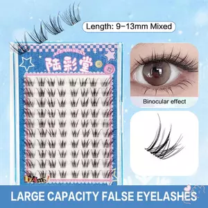 Lông mi giả Fox Upper trông tự nhiên dày đặc xoăn với góc ngoài mở rộng để mặc hàng ngày Chụp ảnh Phát trực tiếp