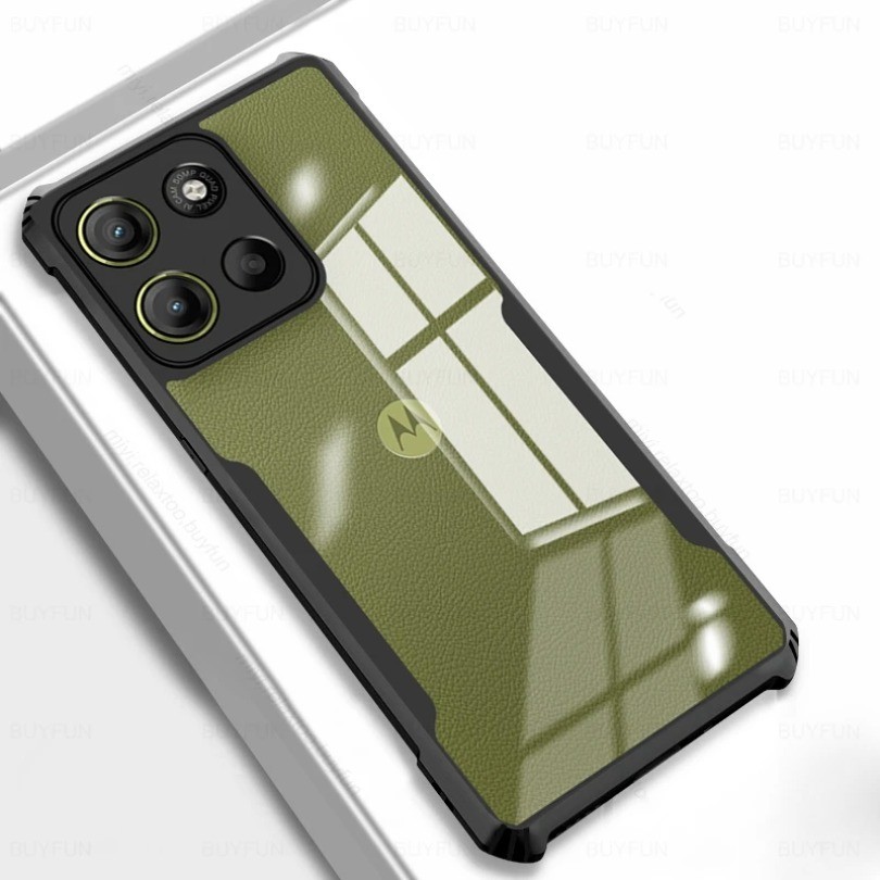 Ốp Lưng Chống Sốc Acrylic Trong Suốt Cho Motorola Moto G05 G15 G35 G45 G55 G75 G85 G 15 75 5G TPU Khung Mềm Bảo Vệ