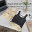 Áo Vest giữ nhiệt NICOLOO, Áo lót ấm thiết kế không tay cổ chữ U, màu trơn ấm áp có miếng đệm ngực Bình giữ ấm mùa đông hàng đầu