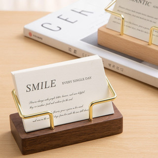 (Vận chuyển địa phương) Văn phòng sáng tạo Phong cách kinh doanh Màu đen Walnut Beech Hộp đựng danh thiếp bằng gỗ nguyên khối với thiết kế thời trang và cao cấp