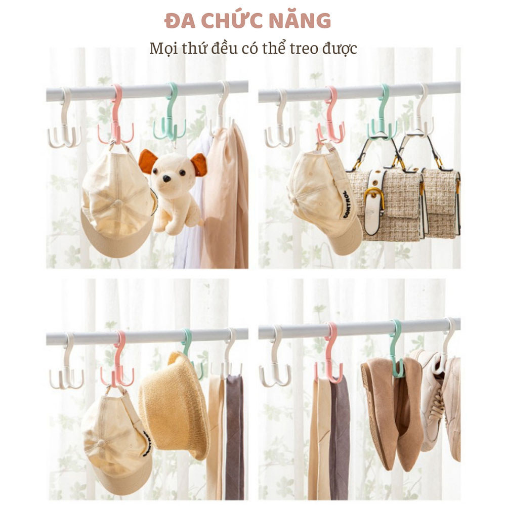 M8 Móc Nhựa 4 Chấu Tiện Lợi Xoay 360 Độ (kho gia goc) MALAN