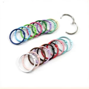 20pcs/Lot 30mm kim loại nướng sơn mở đầy màu sắc carrier sang trọng con trai mặt dây chuyền chuông khóa DIY phụ kiện trang trí vật liệu