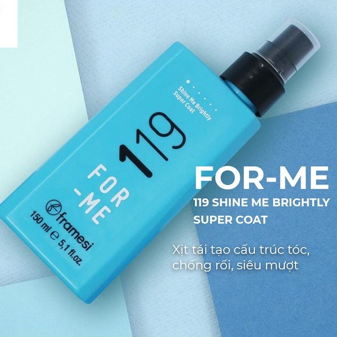 Xịt tái tạo cấu trúc tóc phục hồi hư tổn chống rối Framesi FOR-ME 119 BRIGHTLY SUPER COAT 150ml [ MK ]