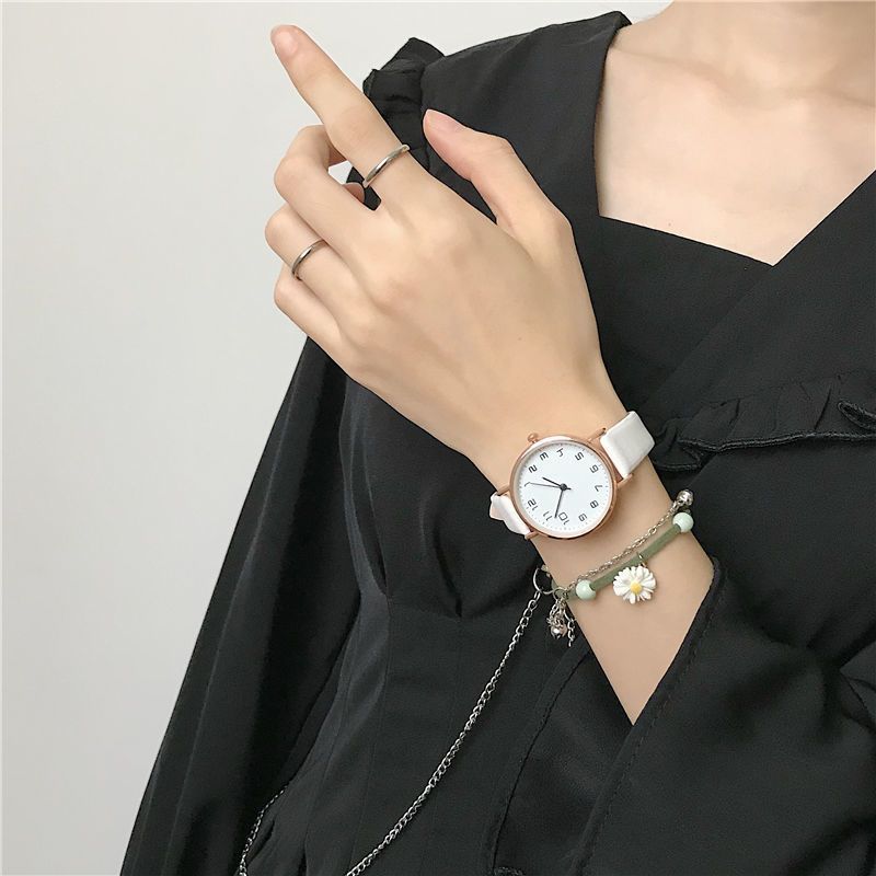 Đồng hồ nữ tối giản phong cách retro mới Bộ vòng tay đồng hồ khí chất nghệ thuật phù hợp với quà tặng của phụ nữ
