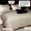 Bộ chăn ga gối Lụa Tơ Tằm mềm mại bóng mịn MemMinbedding Luxury đường viền thêu ánh kim tinh xảo - L41686