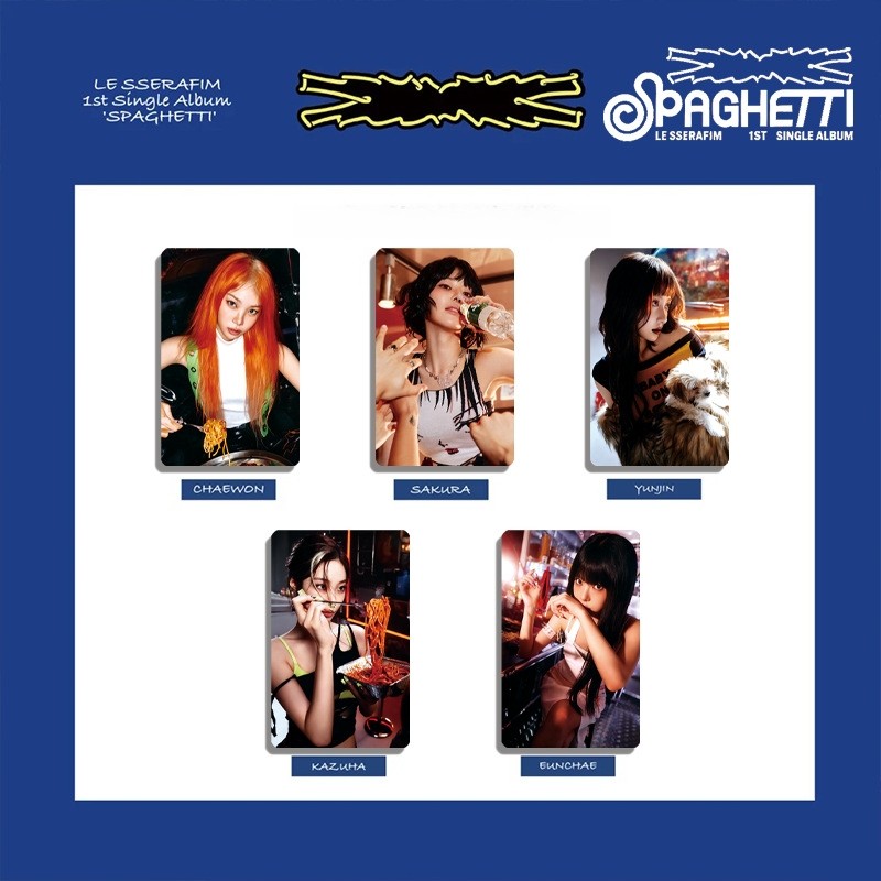 5-7 Chiếc SPAGHETTI Photocards Khác Nhau WEVERSE TIÊU CHUẨN 2025 EASY CRAZY HOT Album Lomo Cards SAKURA KIM CHAEWON HUH YUNJIN KAZUHA HONG EUNCHAE SOLO Bưu Thiếp YM
