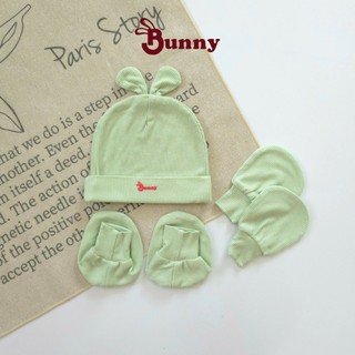 Set mũ vớ thỏ và gấu Bunnybaby chất tăm lụa mềm mịn cho bé 0-3 tháng