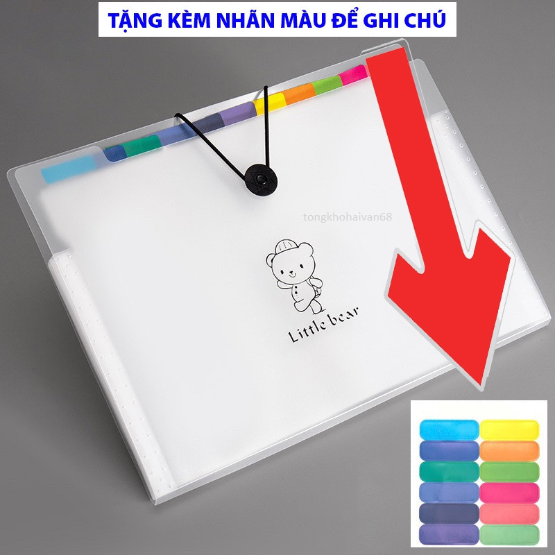 ZJM6 Túi đựng tài liệu DecorMe tệp đựng tài liệu nhiều ngăn kẹp tài liệu A4 đựng đề cương MALAN