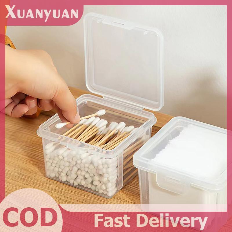 XUAN Hộp Bảo Quản Cotton Chống Bụi Hộp Xốp Mỹ Phẩm Trong Suốt Làm Đẹp Trứng Miếng Lót Mỹ Phẩm Hộp Phòng Tắm Tổ Chức Trường Hợp VN