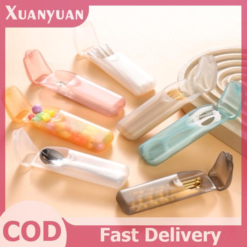 XUAN Hộp Bảo Quản Du Lịch Di Động Trong Suốt Tăm Bông Hộp Du Lịch Ngoài Trời Nhà Bếp Vật Dụng Nhà Hàng VN