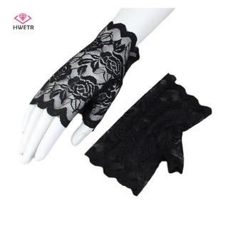 HWETR Bán Thủy Thủ Khiêu Vũ Ngón Nữ Ren Gợi Cảm Găng Tay Găng Tay Dành Cho Nữ Nửa Ngón Tay Fishnet Găng Tay Găng Tay Găng Tay Tay Tay Mới
