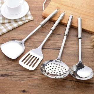 Xẻng lật chiên xào đồ ăn loại lớn - Vá múc thức ăn inox tiện lợi - Sạn, vá ngựa  - Trường An VN