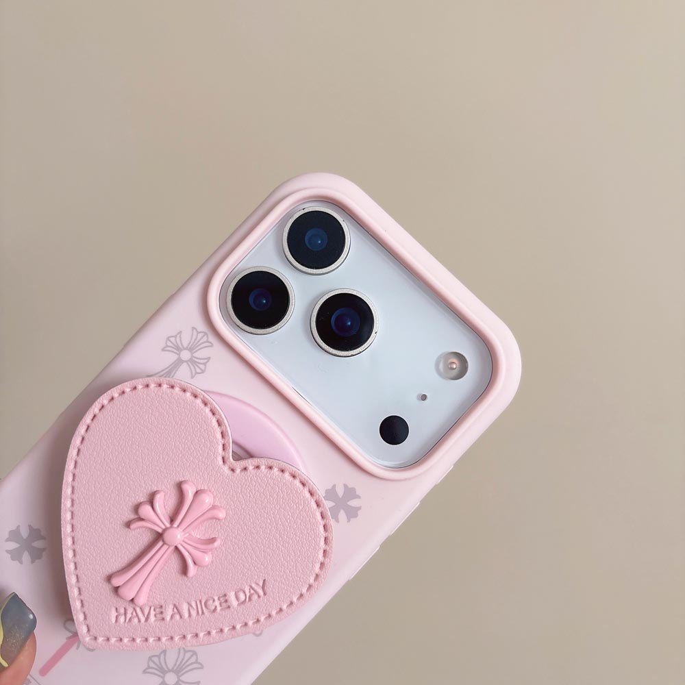 Ốp lưng TPU Tương thích với iPhone 13 14 14Pro 14ProMax 15 15Pro 15ProMax 16 16Pro 16ProMax 17 17Pro 17ProMax Vỏ nam châm họa tiết màu hồng
