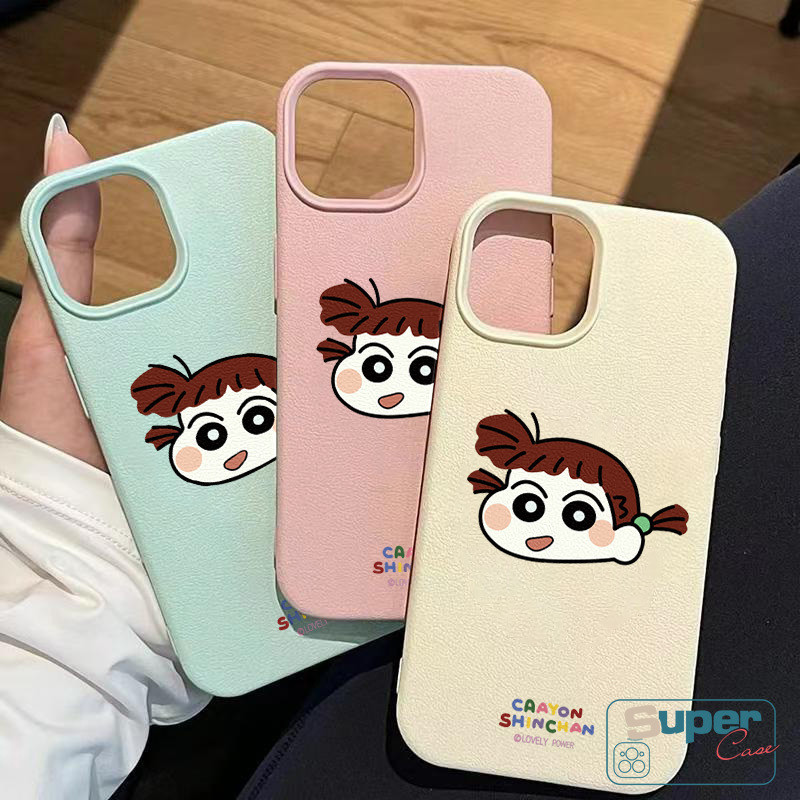 Ốp Lưng Tương Thích Cho IPhone 15 16 11 17 13 14 12 Pro Max 12 14 16 13 15 17 Pro 15 16 14 Plus XR X XS Max Hoạt Hình Thời Trang Dễ Thương Crayon Shin-chan Himawari Cover