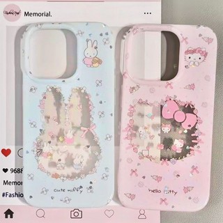 Vỏ Bling Lấp Lánh Hàn Quốc Dễ Thương Cho iPhone 11 16 15 14 13 12 Pro Xs Max XR X 7 8 Plus Ốp Lưng TPU Mềm Ốp Lưng Điện Thoại Vỏ Bảo Vệ HD Clear Cover