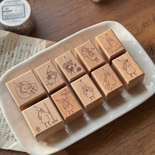 Con dấu gỗ rubber Stamp House Little Fairy mini size