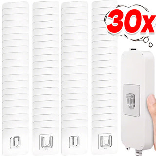 5 / 10 / 15 Cặp Móc treo tường lưu trữ dính chắc chắn trong suốt - Miếng dán cố định hai mặt chống thấm nước