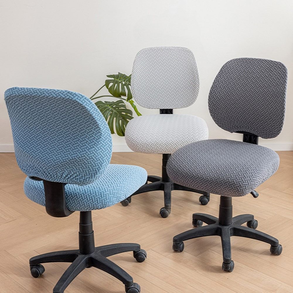 SIMPLEAID 2 Cái / bộ Vỏ bọc ghế văn phòng chia, Vỏ bọc ghế bành Jacquard chống bẩn co giãn đơn giản ​Thoáng khí​ Vỏ bọc ghế máy tính có thể tháo rời cho gia đình & văn phòng