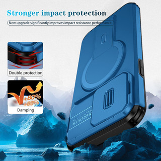 Dành Cho iphone 13 Pro Max Ốp điện thoại Trượt Camera Đứng Ẩn Từ Tính Sẵn Sàng Lưng Cứng Khung Silicon Mềm Chống Rơi Mỏng Bao