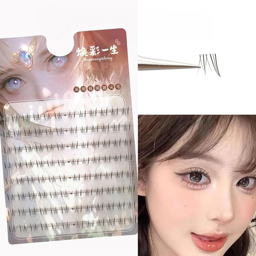 Lông chồn giả dưới lông mi Khối lượng tự nhiên Dây mỏng trong suốt Lông mi giả để trang điểm hàng ngày Đi lại