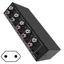 Btsg Plug Play 3 Bộ chia âm thanh AV 5mm Vỏ kim loại 1 trong 4 Bộ nguồn 12V