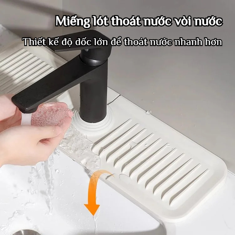 Thảm thoát nước vòi nước bằng silicon/thảm thoát nước chống bắn/thảm lưu trữ bồn rửa/thảm chống trượt nhà bếp