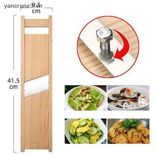 {YAN} Dụng cụ cắt rau bằng gỗ đa chức năng có lưỡi thép Máy thái lát khoai tây Dụng cụ gọt vỏ phô mai cà rốt Dụng cụ phụ kiện nhà bếp {ya}