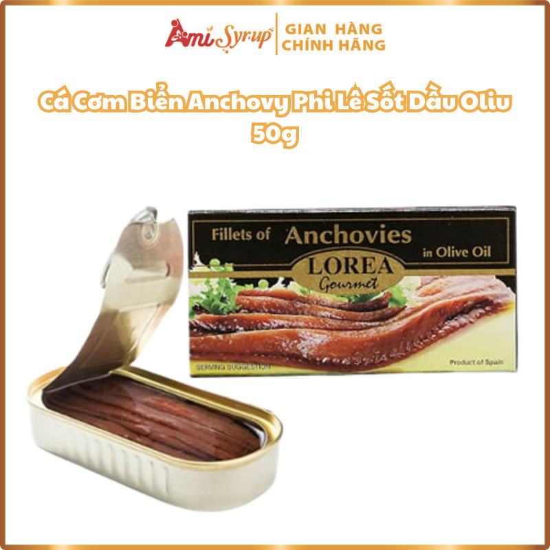 [Combo] Cá Cơm Biển Anchovy Phi Lê Sốt Dầu Oliu Lorea Gourmet 50g Thơm Ngon Tươi Mới