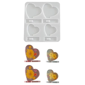 Khuôn Silicone hình Trái tim an toàn cho máy rửa chén, phù hợp DIY và trang trí nội thất