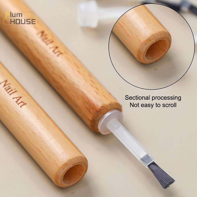 PlumHOUSE 1 Hộp bàn chải sơn móng tay dùng một lần, thay thế, dụng cụ làm móng nghệ thuật