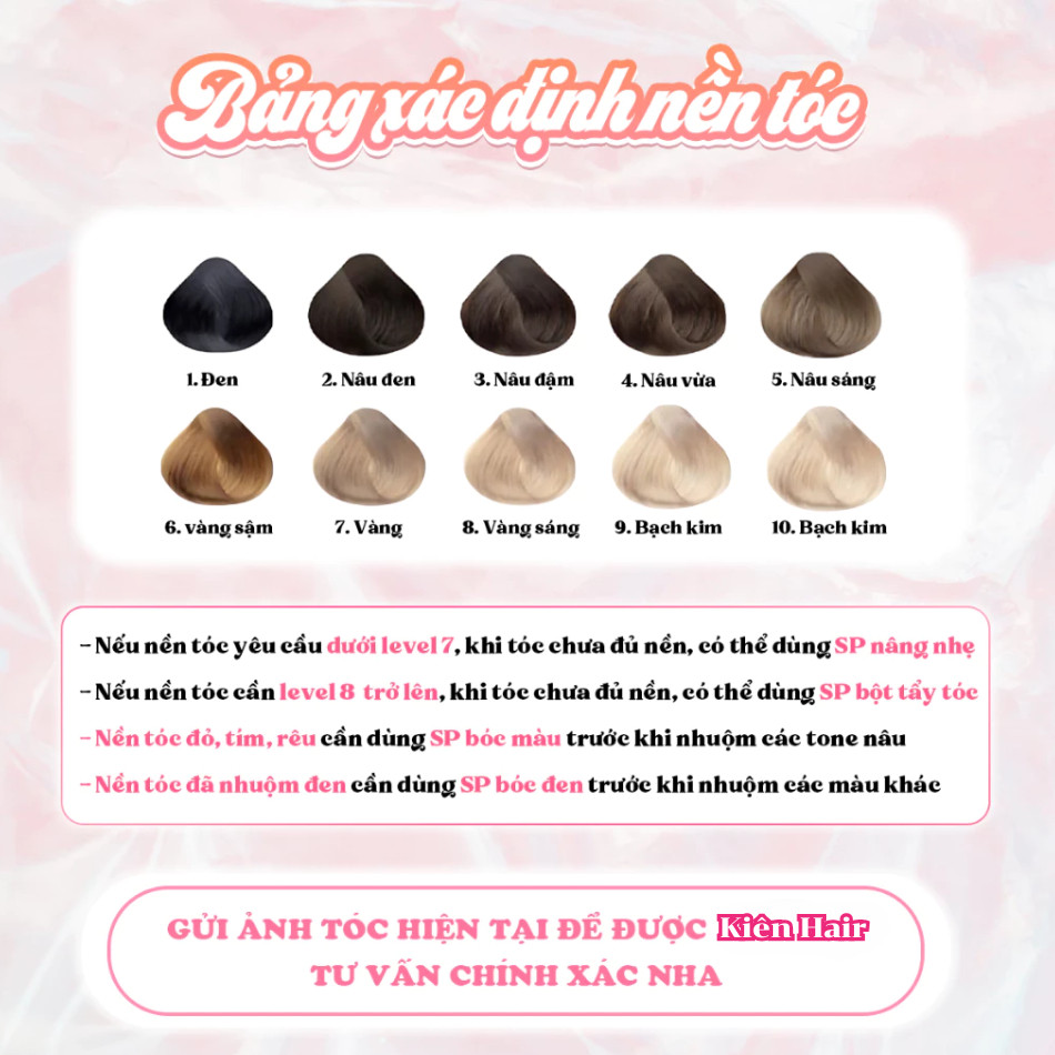Thuốc nhuộm tóc màu Nâu Socola, Không Tẩy, Kèm Oxy Trợ Nhuộm, Trùm Tóc, Bịt Tai và Bao Tay