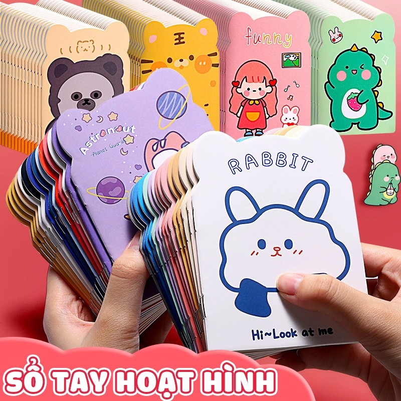 Combo 20 cuốn sổ tay kẻ ngang họa tiết đáng yêu, Sổ note mini nhỏ gọn dễ mang theo quà tặng văn phòng phẩm cho học sinh